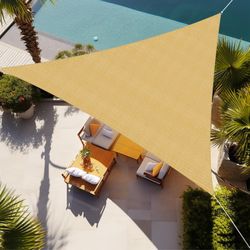 Shade&Beyond Triangle Sun Shade Sail 20'X20'X20' Permeable Canopy Sand For Patio 