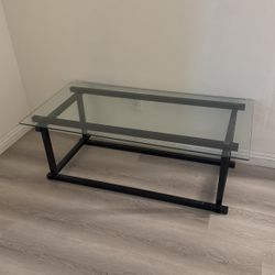 see through glass coffee table 
