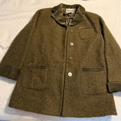 Vintage Green Wool John Caruana Jacket