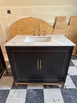 Designer black vanity