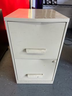 FREE Off White 2 Drawer Filing Cabinet PICK UP ONLY