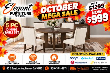 5 PC DINING TABLE