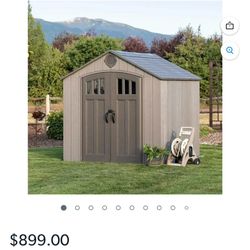 Lifetime 8'x 7.5' Outdoor Storage Shed New Factory Sealed $780