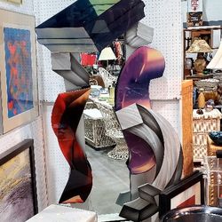 Artist Signed Free Standing Mirror