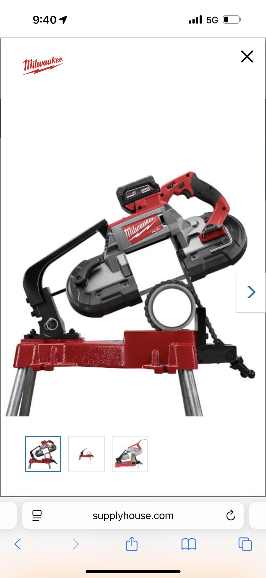 Milwaukee Band Saw Table Only