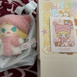 MOLLY Snug Knit Hat FLUFFY & COZY Plush Pendant