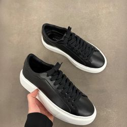 ARNE Men black Leather Shoes 