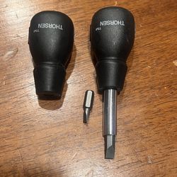 TWO Pocket Screwdrivers with Interchangeable Bits, Thorsen 