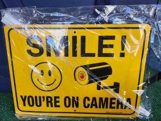 Smile You're On Camera Sign
