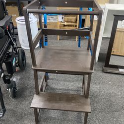 New Kids Kitchen Step Stool Holds up to 150 Pounds with Safety Rail, Wide Platform Design