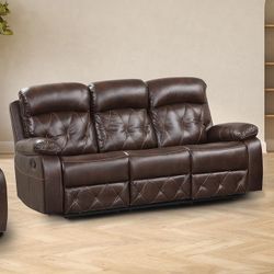 DOUBLE STITCH SOFA & LOVESEAT RECLINER LEATHER