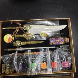 Calligraphy Feather Dip pen set