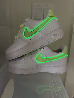 Air Force Ones - Sz 7.5W Light Up Green