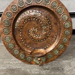 Metal Wall Art With Candle Holder