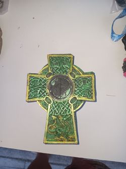 Celtic dragon cross chest