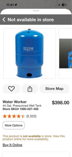 Water Worker 44 Gal. Pressurized Well Tank