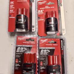 Milwaukee M12 CP2.5 Batteries 