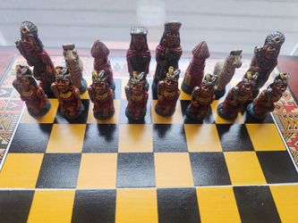 Inca's Vs Spaniard's Chess Set