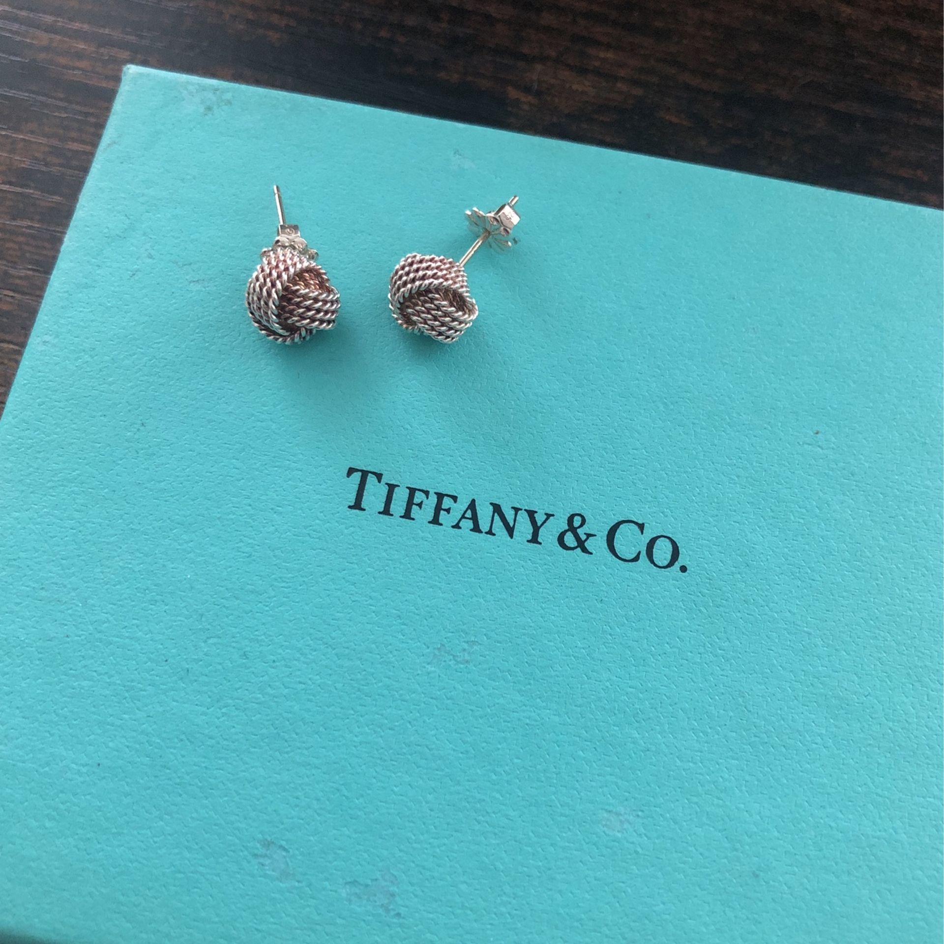 Authentic Tiffany & Co Twist Knot Earrings