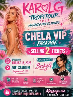 Karol G - Chela VIP PACKAGE TICKETS (2)