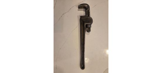 RIDGID 31025 18 in Heavy Duty Straight Pipe Wrench Steel Elyria Ohio USA Vtg