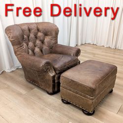 Vintage Tufted Writers Chair by Whittemore Sherrill Free Delivery