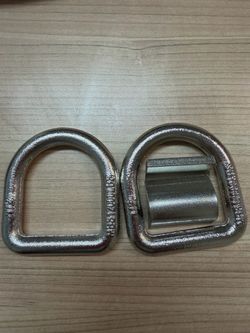 1/2" Heavy Duty Forged Steel Weld-On D-Rings with Brackets/Clips