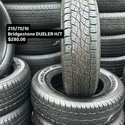 Set of four used 215/70R16 $300