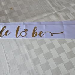 Wedding "BRIDE TO BE" Sash