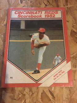 1982 Reds vs LA game program
