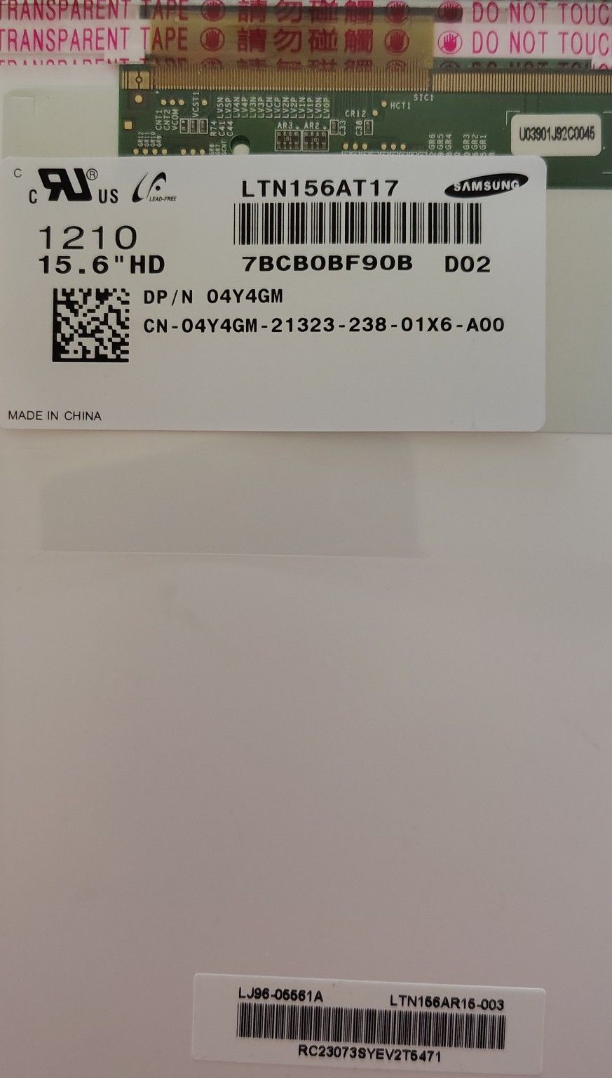 FREE Laptop LCD Display Panel 15.6" 1366x768 (Damaged, read)