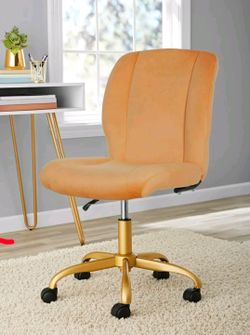 NEW Plush Velvet Office Chair, Dusty Gold