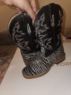 Size 2 Zebra Cowboy Boots
