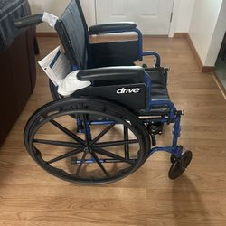 Wheel Chair Purchased New and Never Used. Folds Up For Easy Storage Or Transport. Full Sized