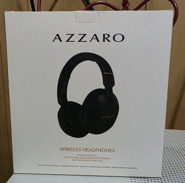 Azzaro Wireless Headphones Black Color Brand New In Box