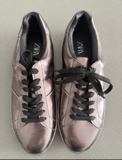 ZARA Metallic Grey Sneakers – EU 43 / US 10 – Never Worn