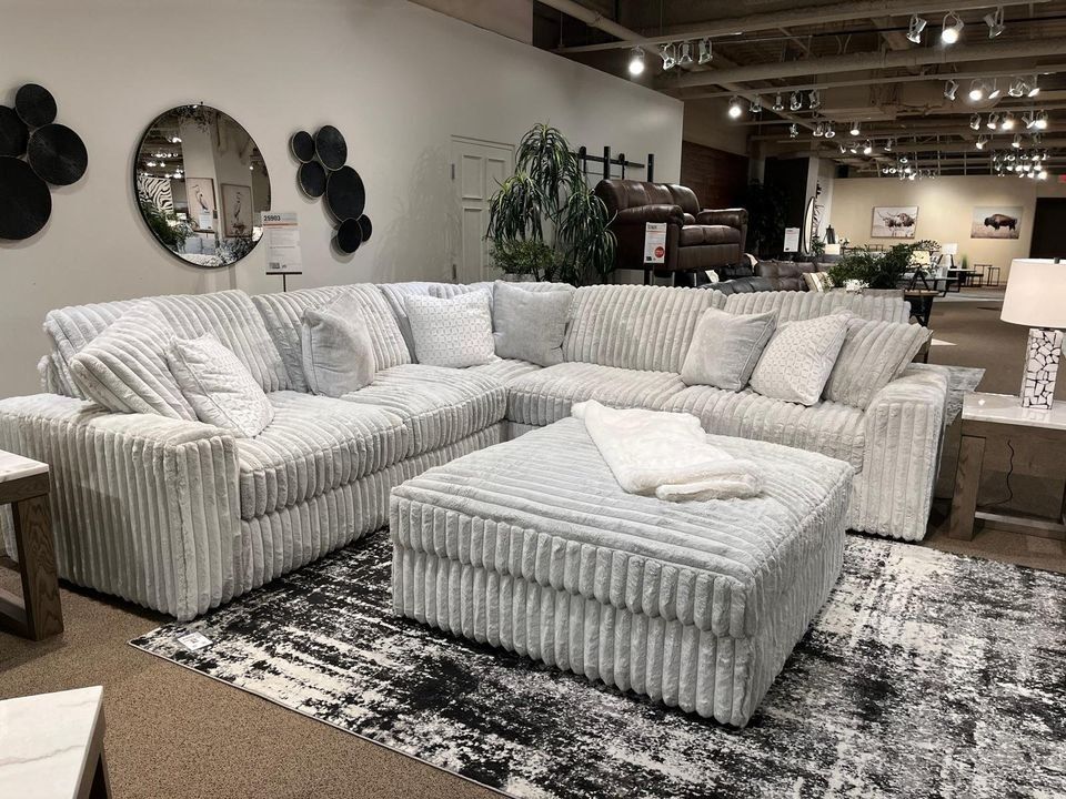 Brand New 3 Piece Stupendous Sectional w/Cozy seating & Feather blend cushions