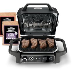 Brand New Ninja Woodfire Outdoor Grill & Smoker 7-in-1 — Air Fryer, BBQ, and Smoker Combo