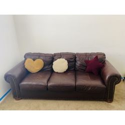 Leather Sofa  And Chair