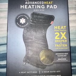 NEW!!  Sunbeam® AdvancedHeat™ Heating Pad, King Size | Value $85
