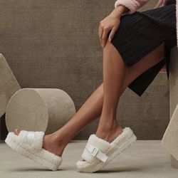 UGG Fluffita Sheepskin Platform Sandals