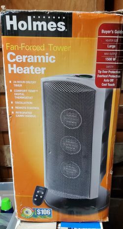 Holmes 1500W Ceramic Tower Heater w/ Remote – Tested & Working