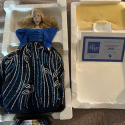 Blue Rhapsody Porcelain Barbie 1986 Limited Edition 1st in Series
