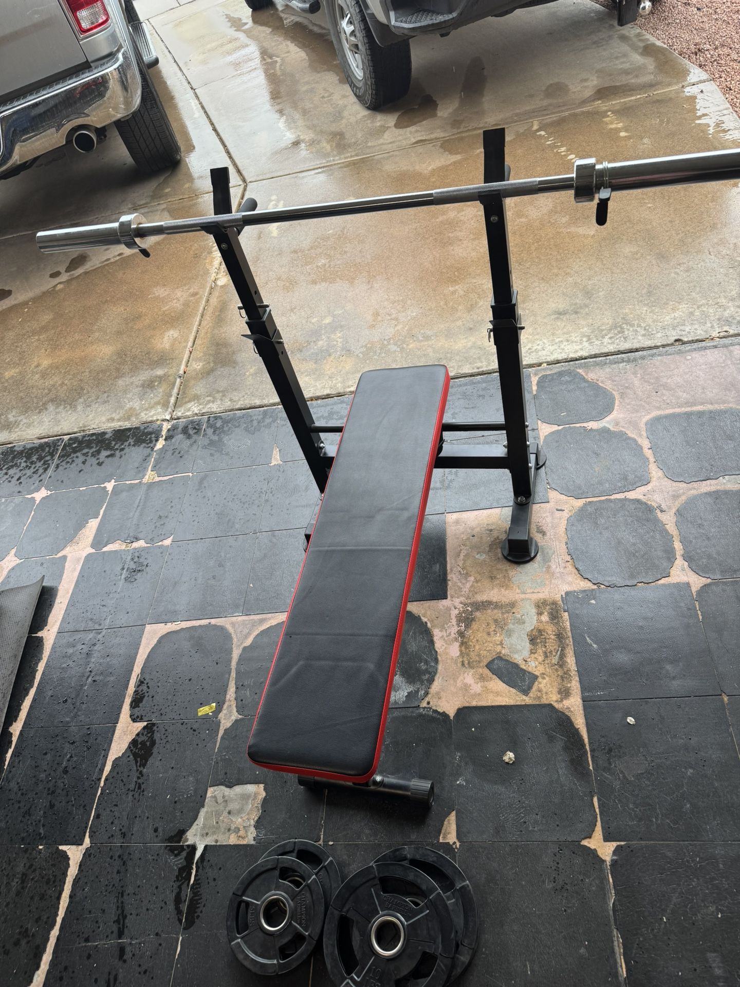 Bench Press With Bar And Weights