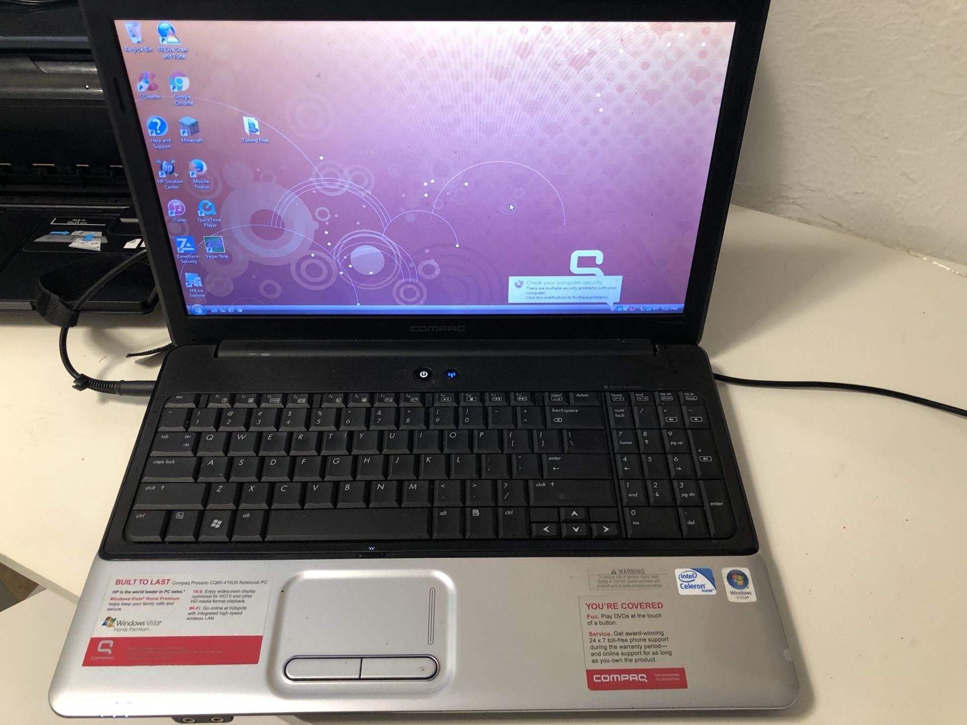 Compaq Presario Laptop/Hp Printer