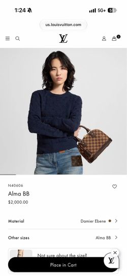 Authentic Louis Vuitton Alma BB + Custom LV Strap