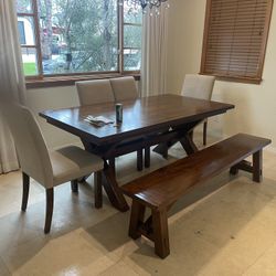 Toscana Pottery Barn Table with Cjhairs And Bench