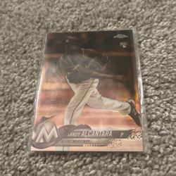 2018 Tops Chrome Sandy Alcantara Rookie Card #128 Bronze