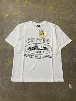 Corteiz Rules The World White Graphic Tee