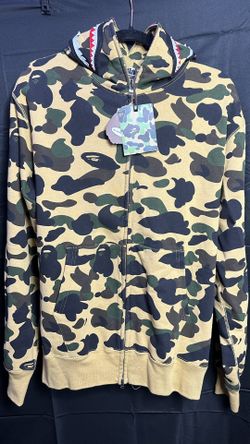 Bape Shark Camo Zip Up Hoodie XL